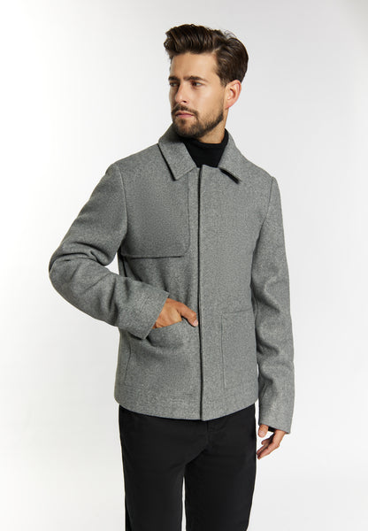 DreiMaster Klassik Herren �bergangsjacke in Wolloptik