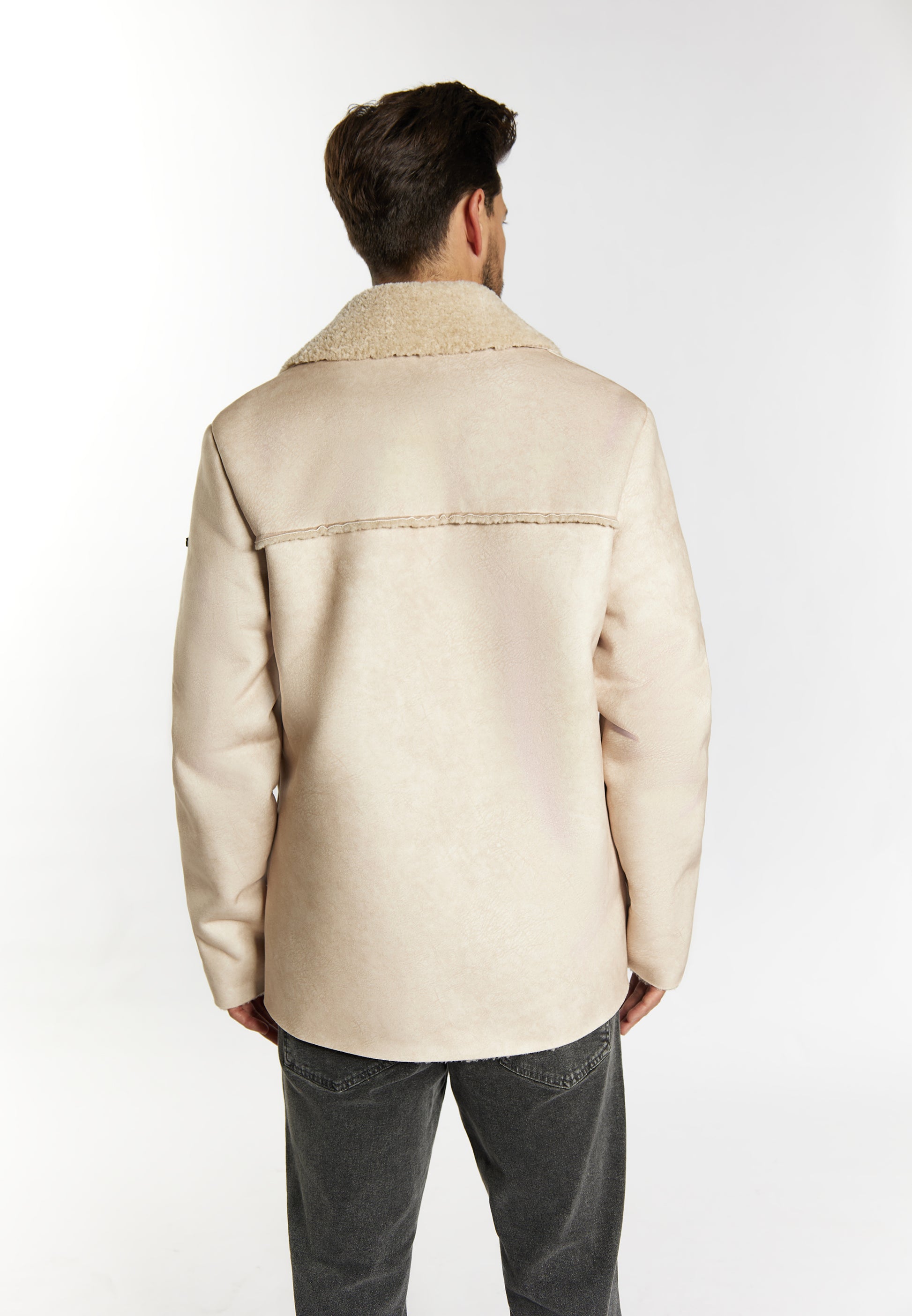 DreiMaster Vintage Herren �bergangsjacke aus Fellimitat