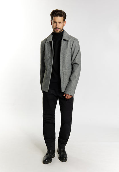 DreiMaster Klassik Herren �bergangsjacke in Wolloptik