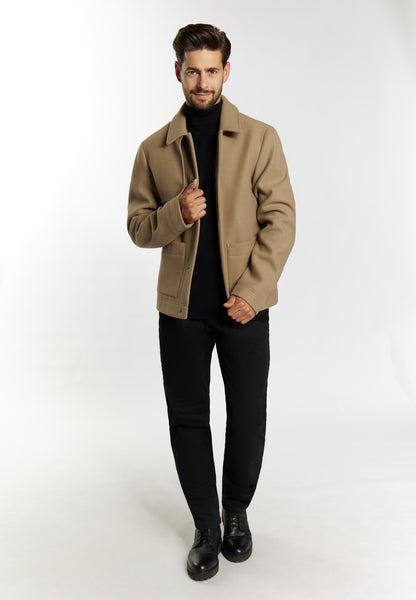 DreiMaster Klassik Herren �bergangsjacke in Wolloptik