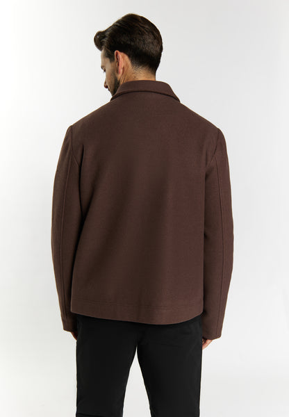 DreiMaster Klassik Herren �bergangsjacke in Wolloptik