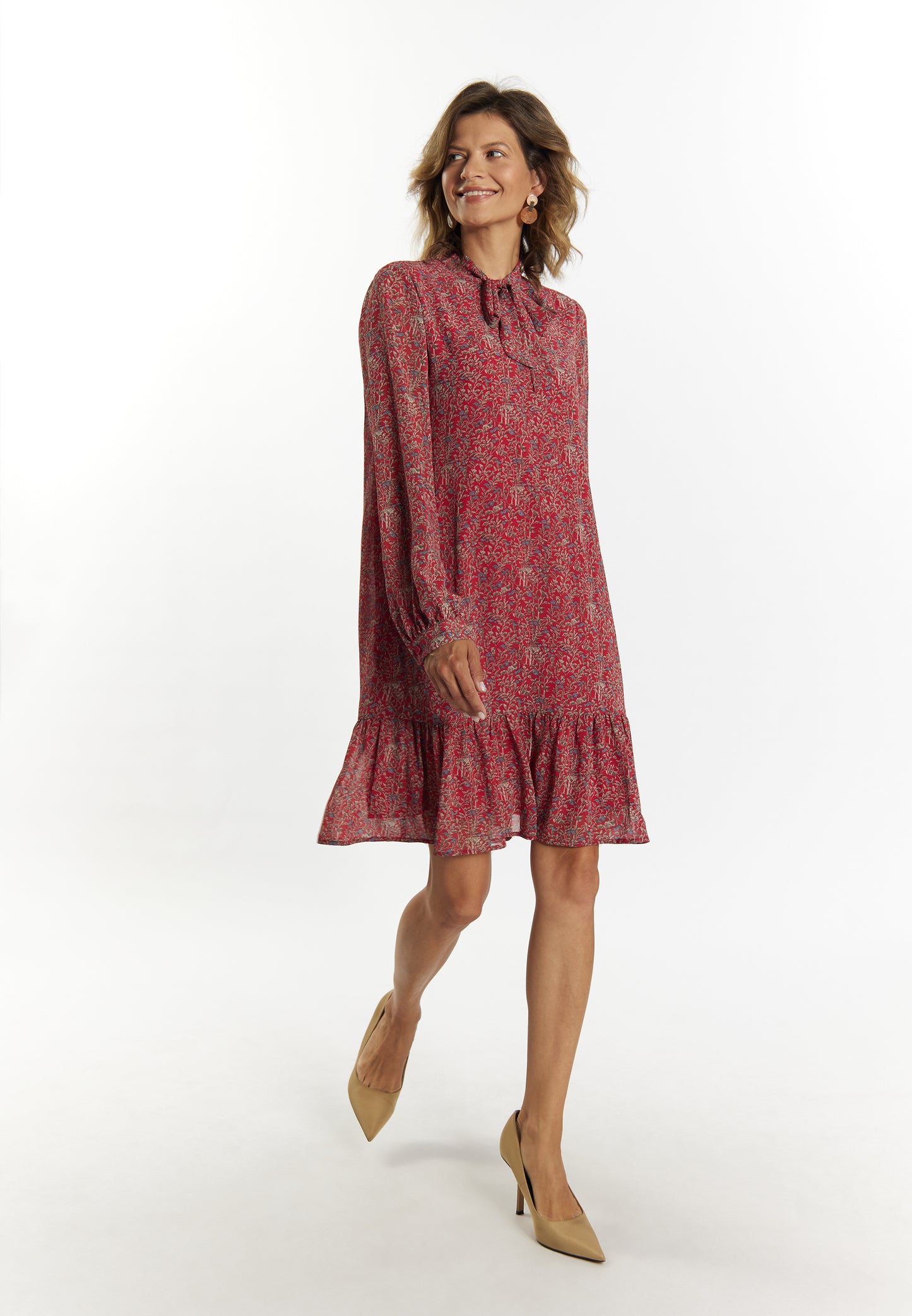 Albee Women's Midi Dress With Floral Print