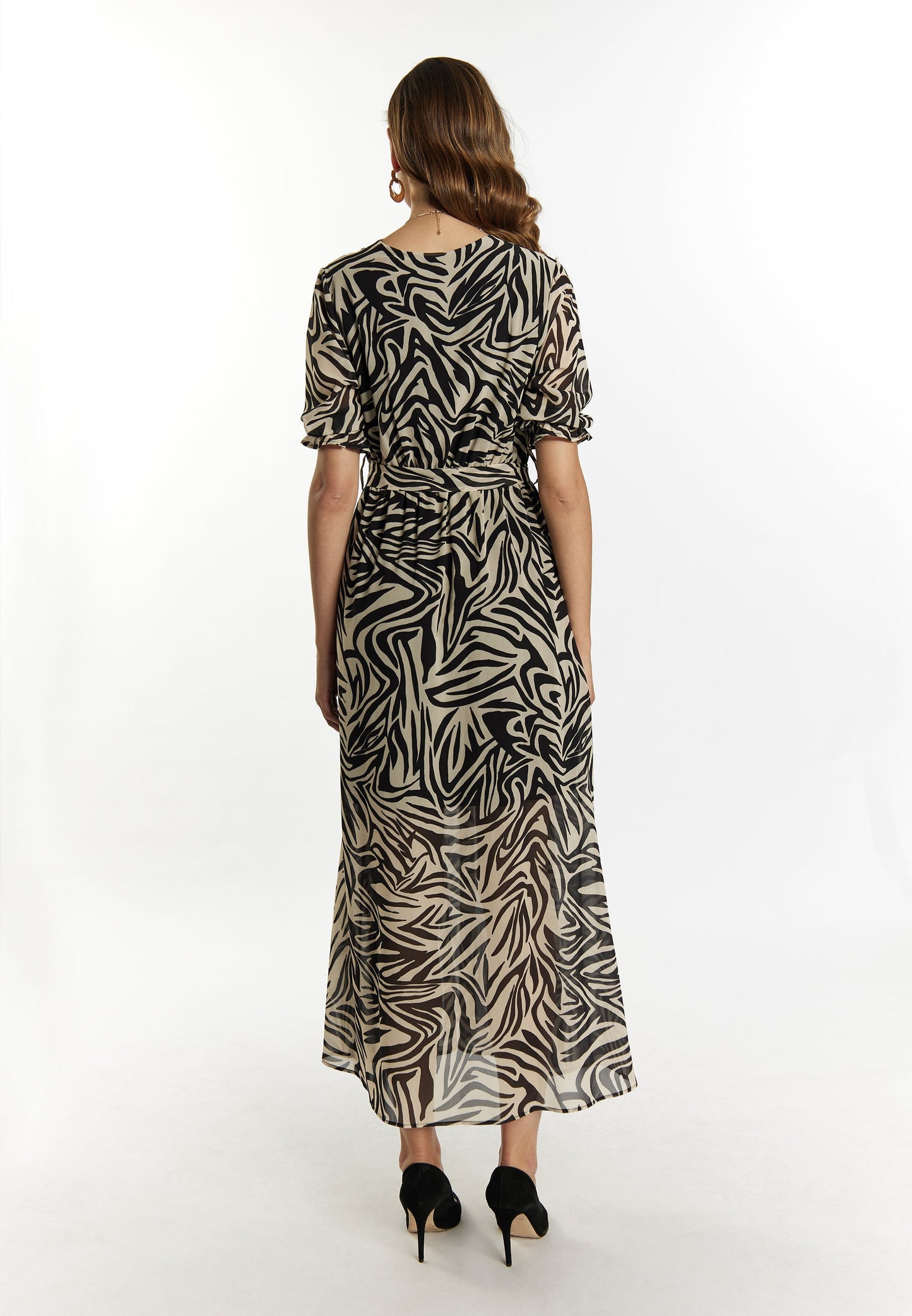 Faina Women's Zebra Print Maxi Dress