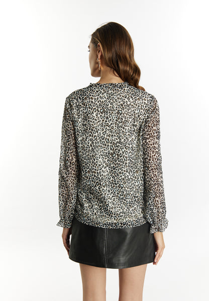 faina Bluse mit Leo-Print