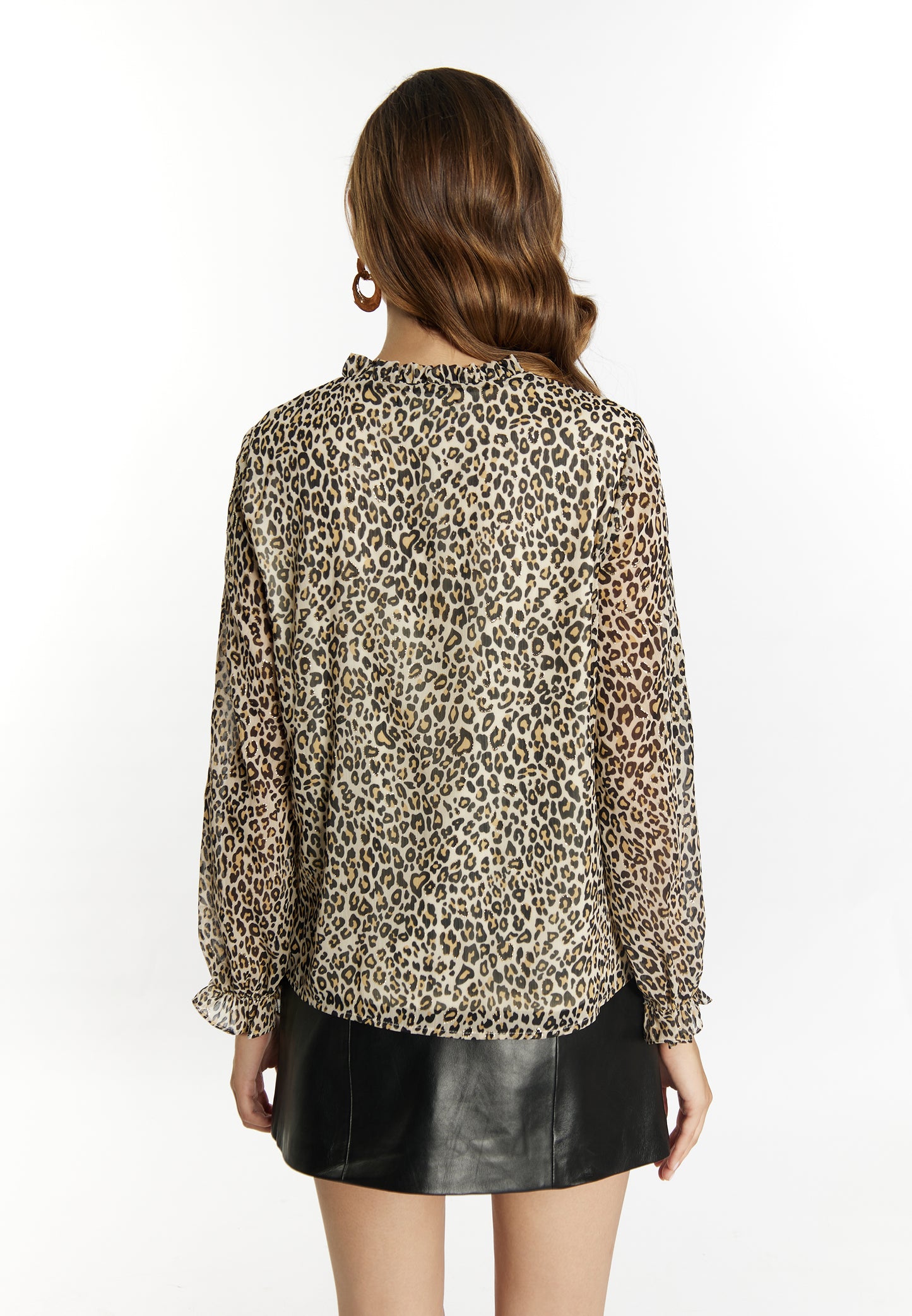 faina Bluse mit Leo-Print