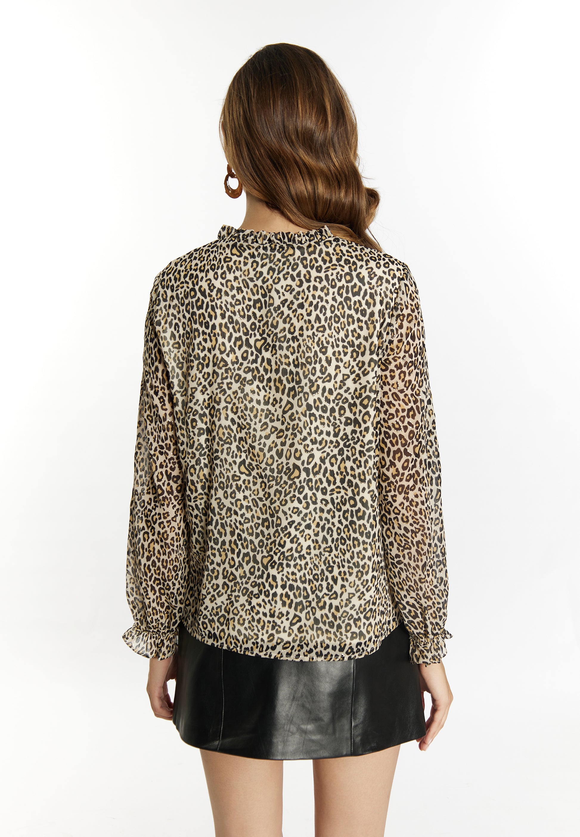 faina Bluse mit Leo-Print