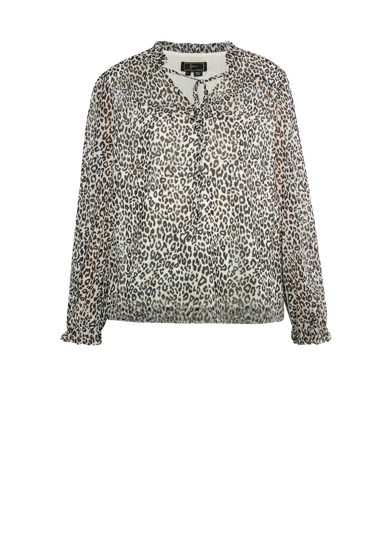 faina Bluse mit Leo-Print