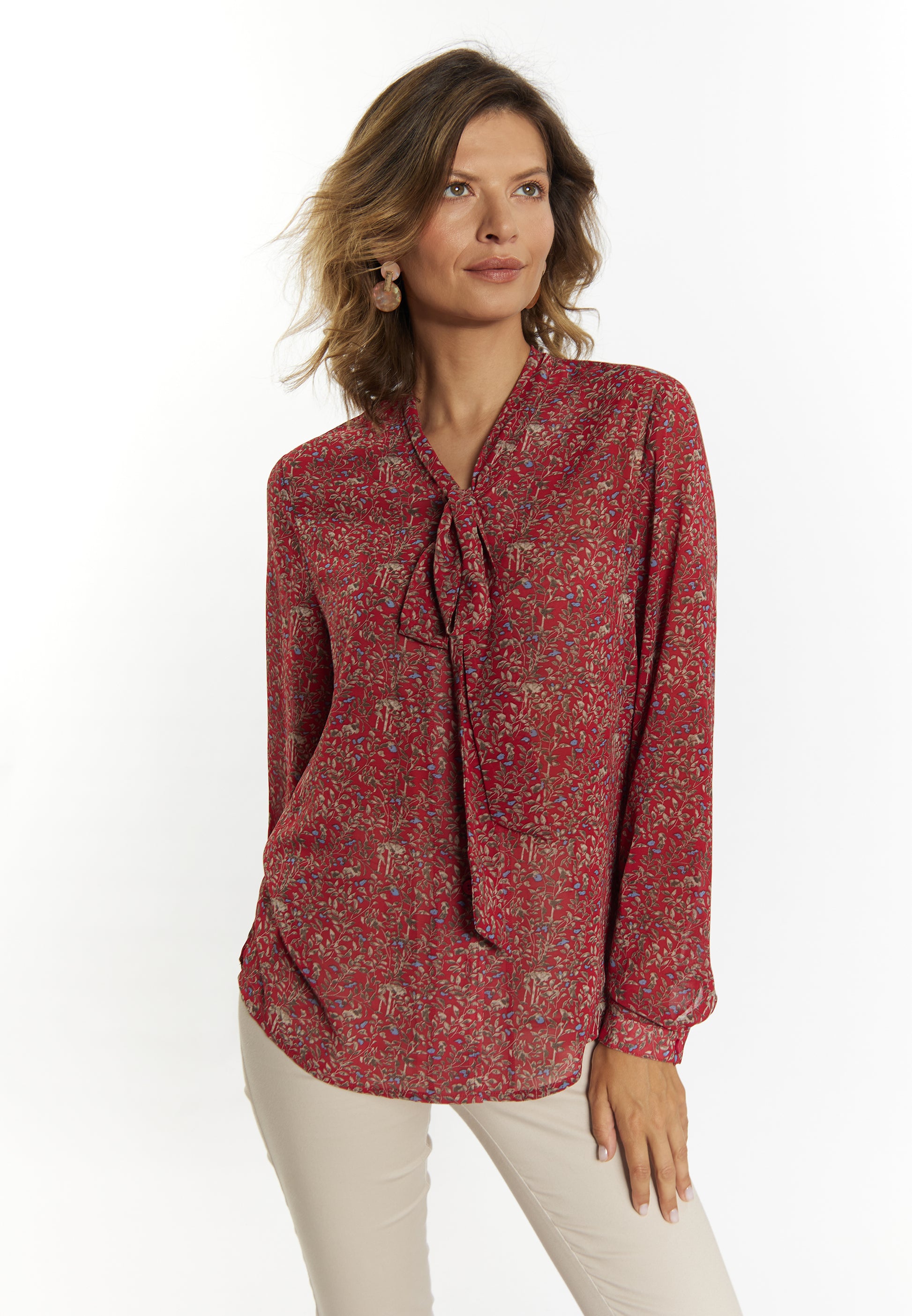 Albee Women's Tie Neck Blouse