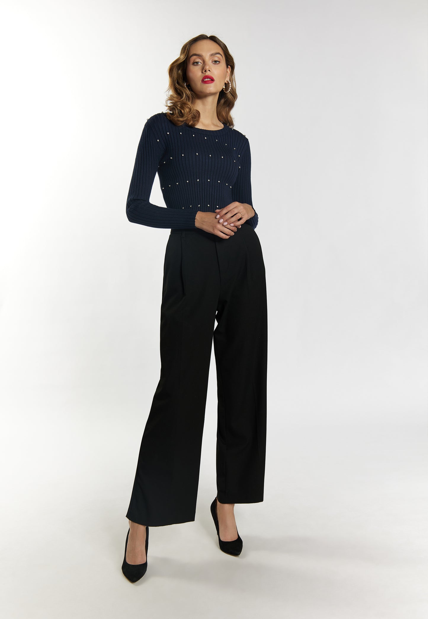faina Pullover mit Strass-Steinen