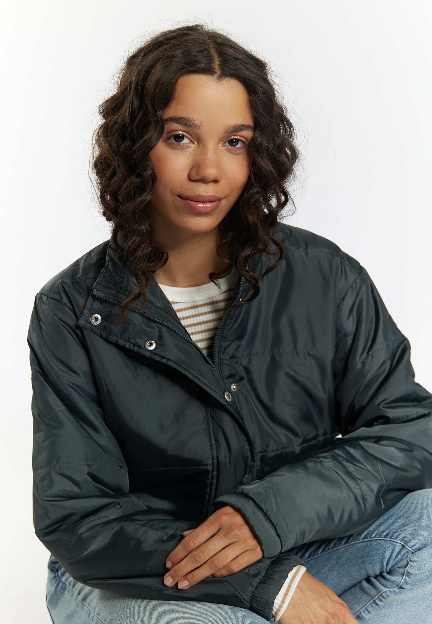 myMo Damen Ghtly Gef�tterte Blouson-Jacke