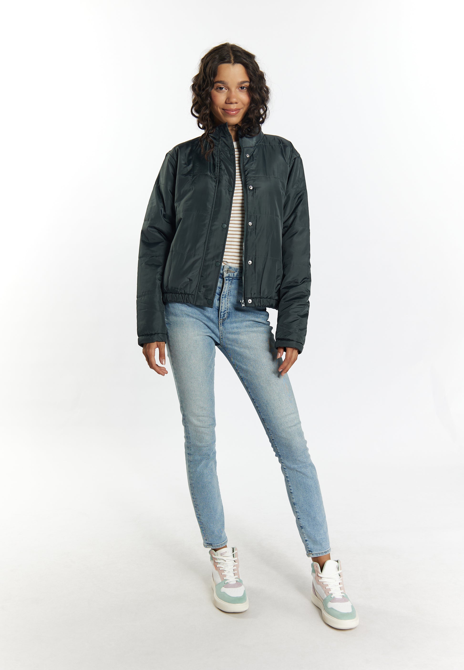myMo Damen Ghtly Gef�tterte Blouson-Jacke