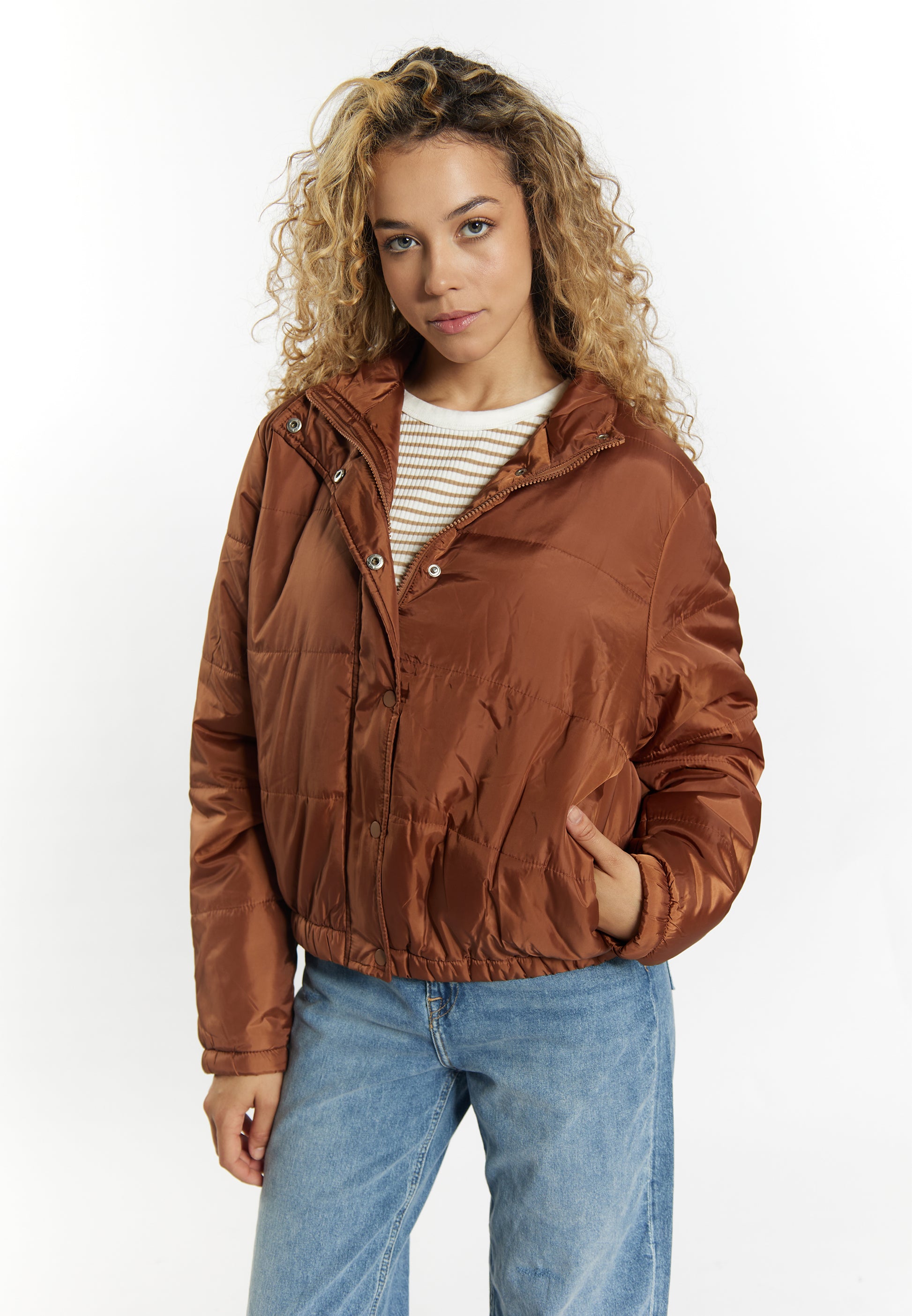 myMo Damen Ghtly Gef�tterte Blouson-Jacke