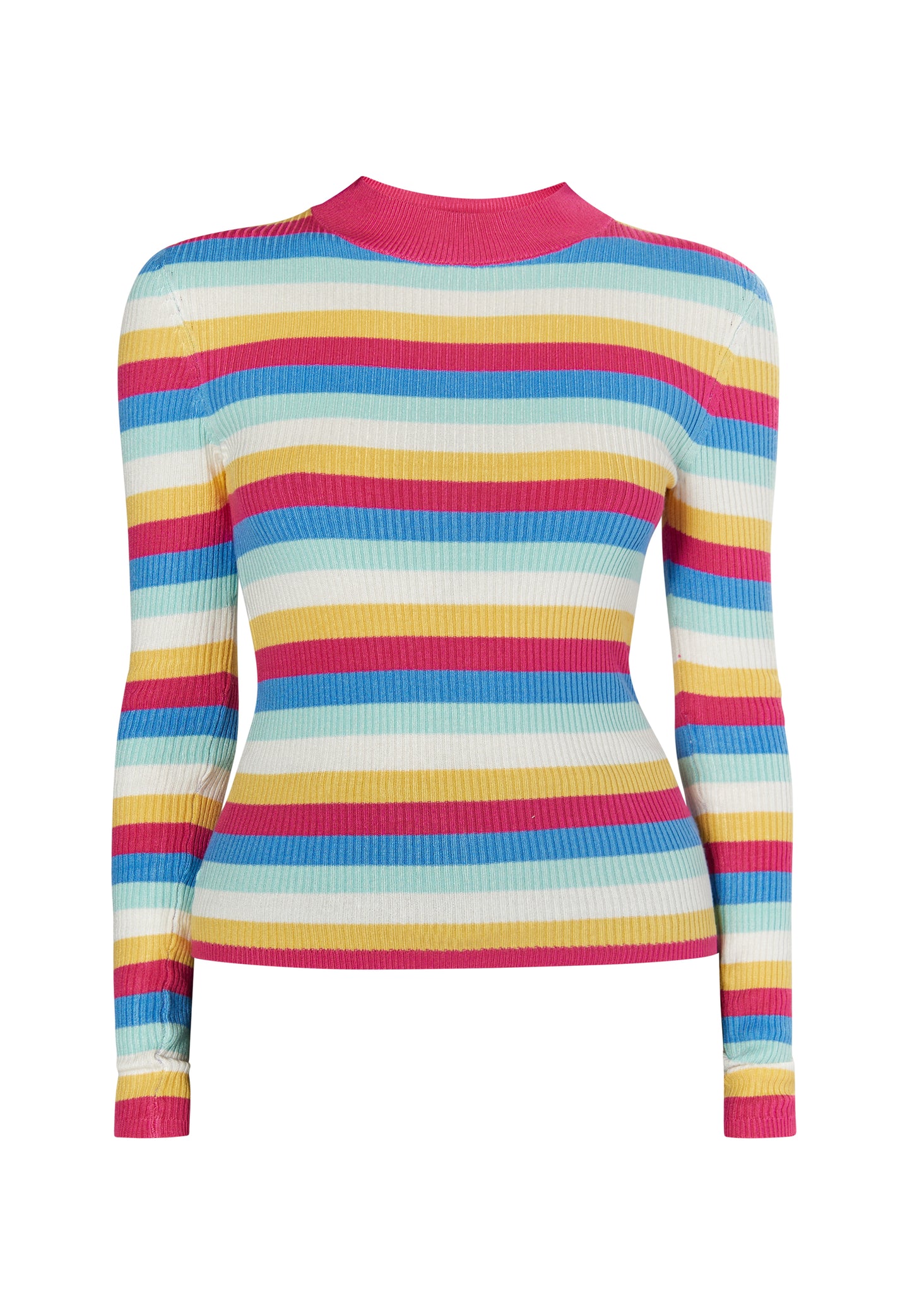 Sweter damski myMo z dzianiny prążkowanej