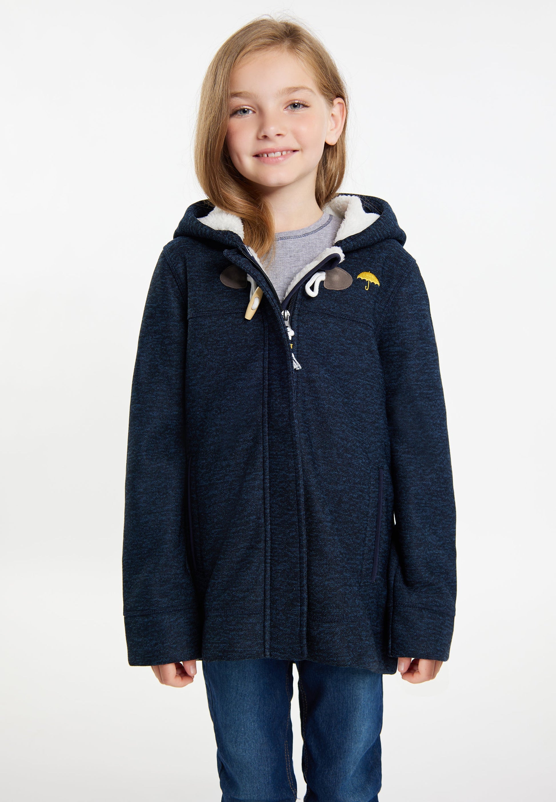 Schmuddelwedda  Knitted Fleece Uffle Coat For Girls