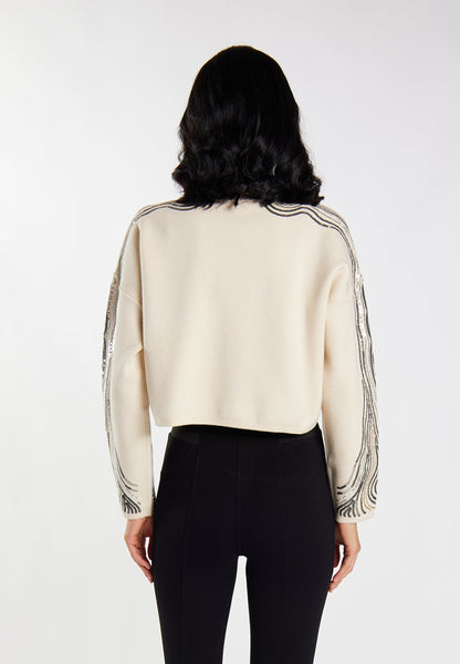 Faina Women's Knitted Sweater With Sequins