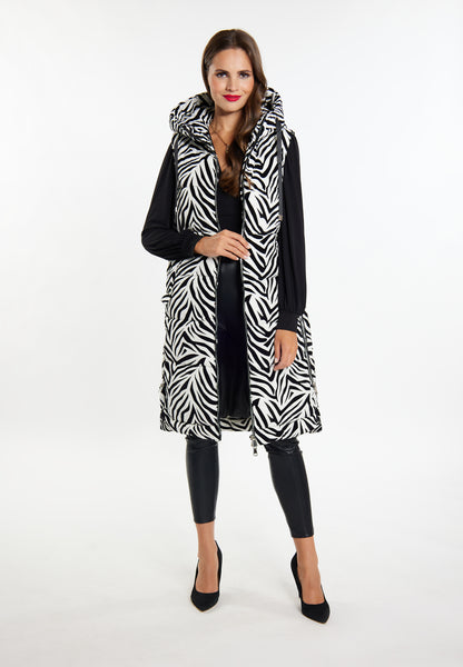 Faina Women's Lange Weste Zebra-Print