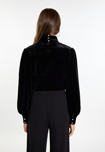 faina Bluse aus Stretchsamt