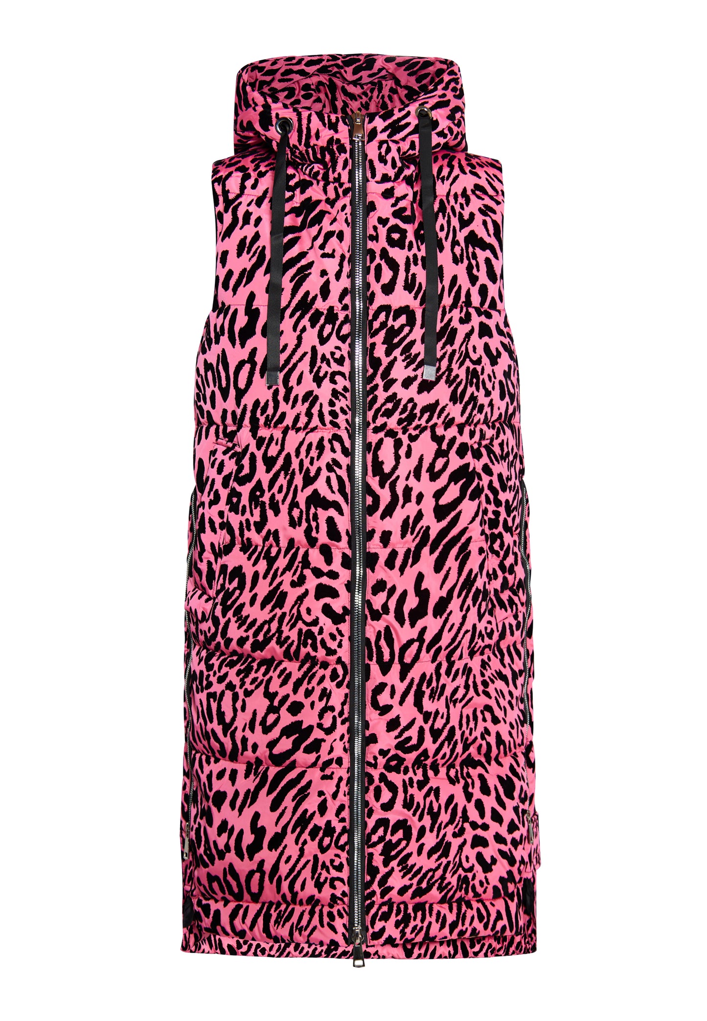 Faina Women's Long Vest Leo Print