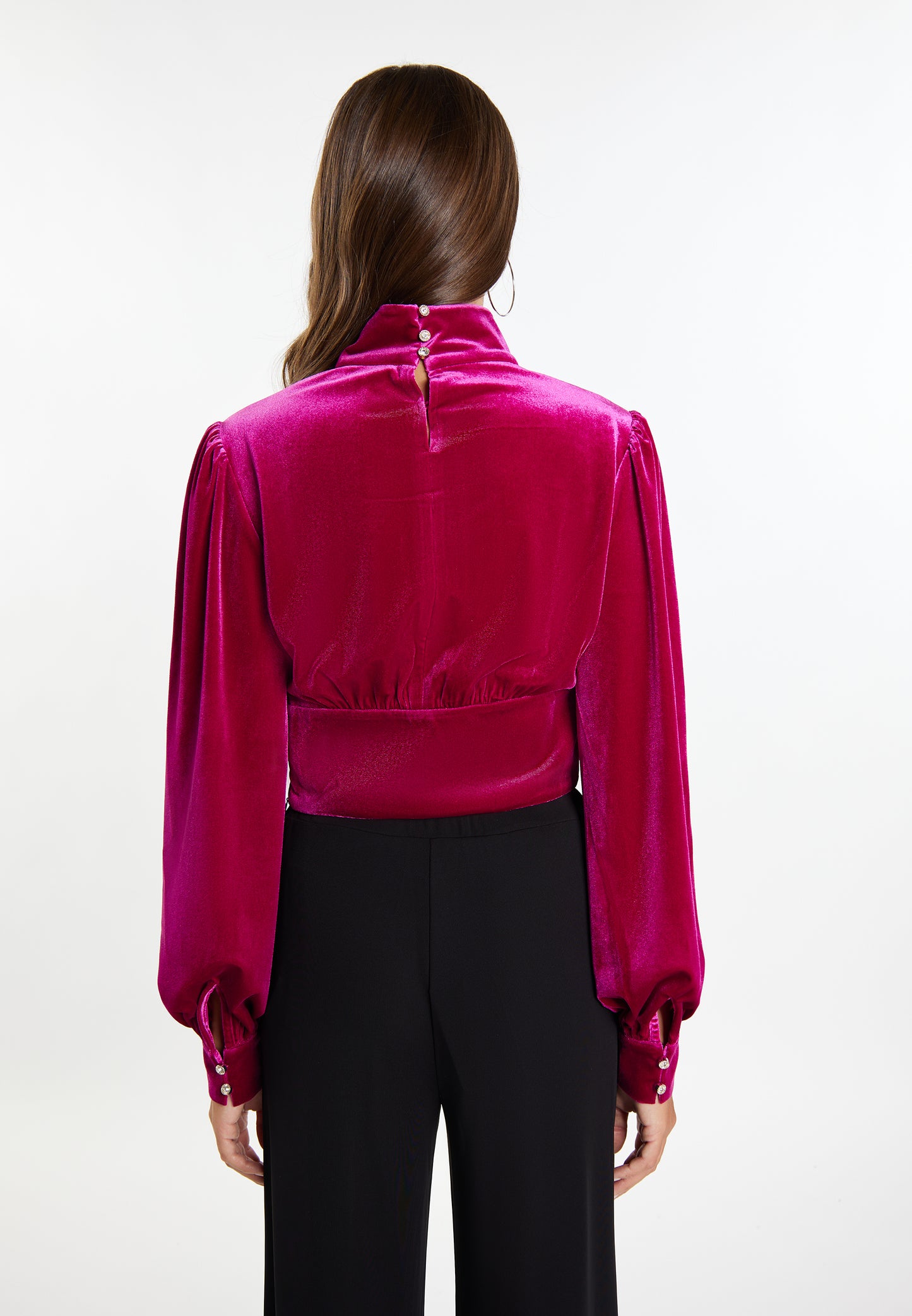 faina Bluse aus Stretchsamt