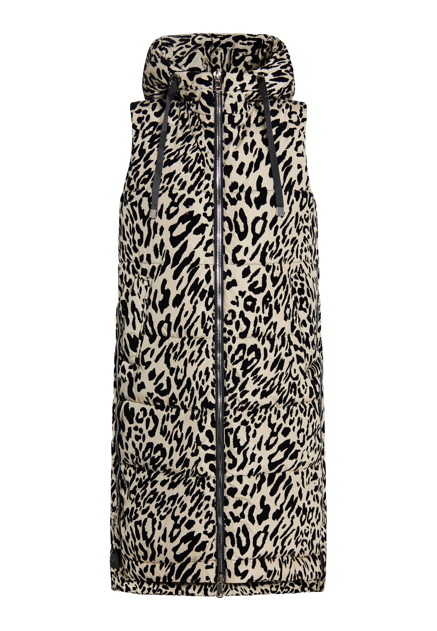 Faina Women's Long Vest Leo Print
