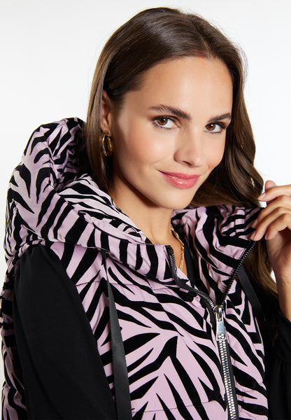 faina Lange Weste Zebra-Print