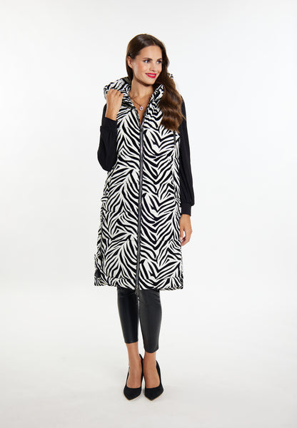 Faina Women's Lange Weste Zebra-Print