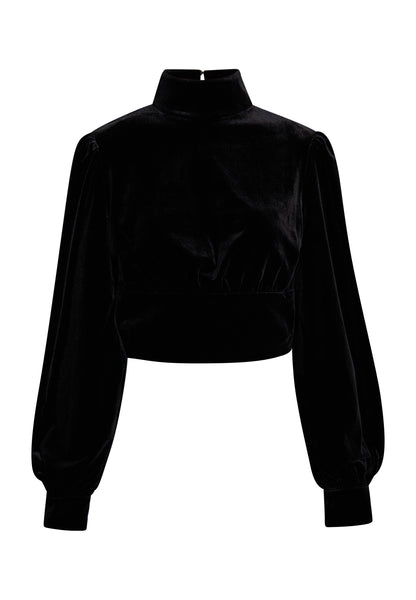 faina Bluse aus Stretchsamt
