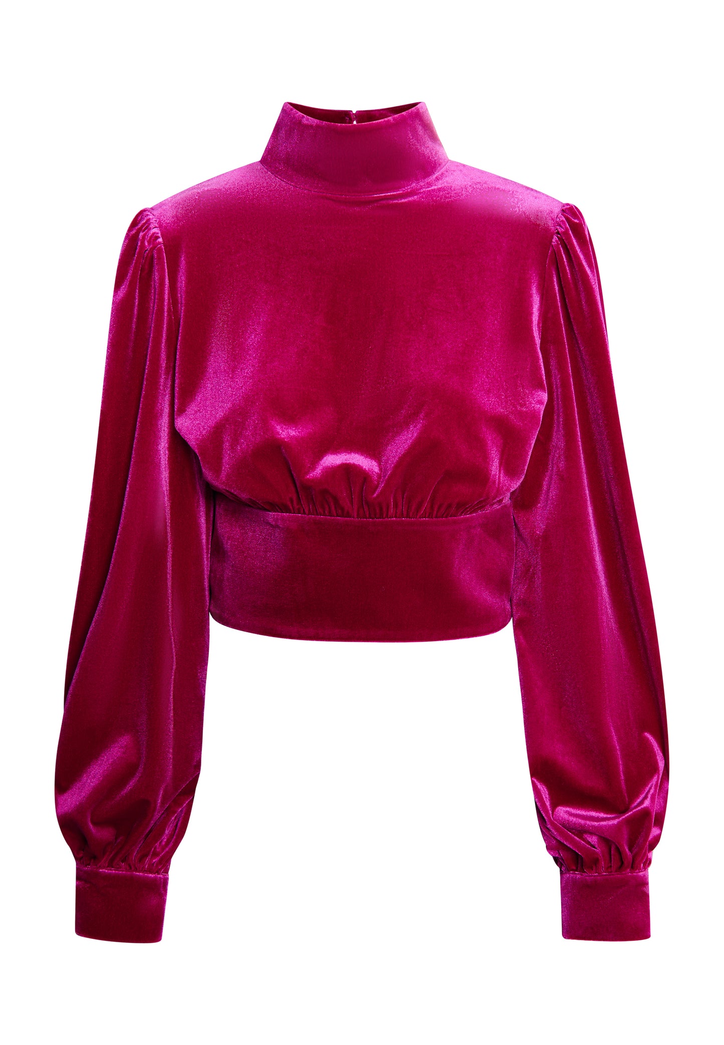 faina Bluse aus Stretchsamt