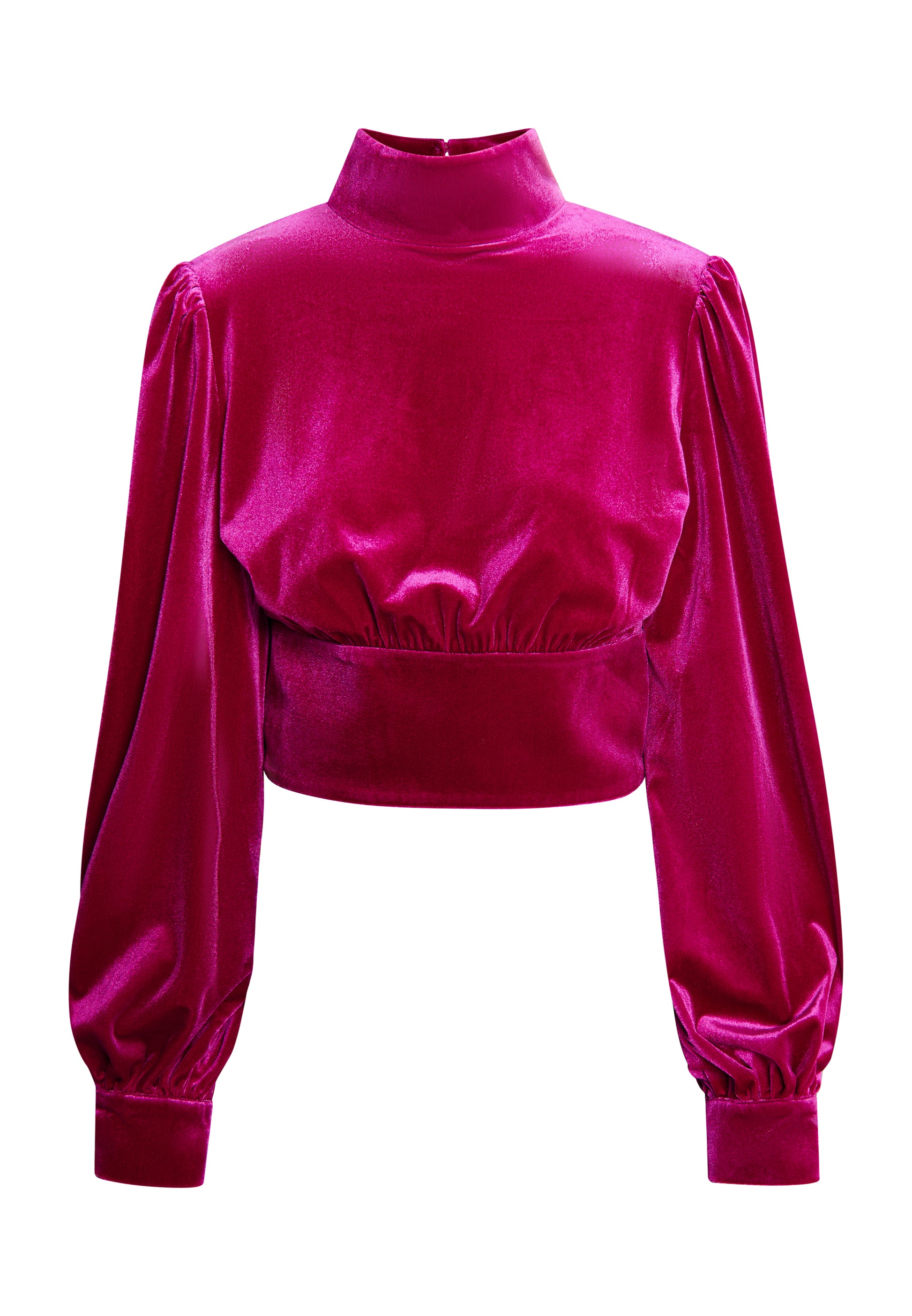 faina Bluse aus Stretchsamt