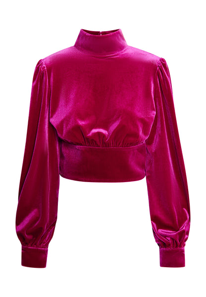 faina Bluse aus Stretchsamt