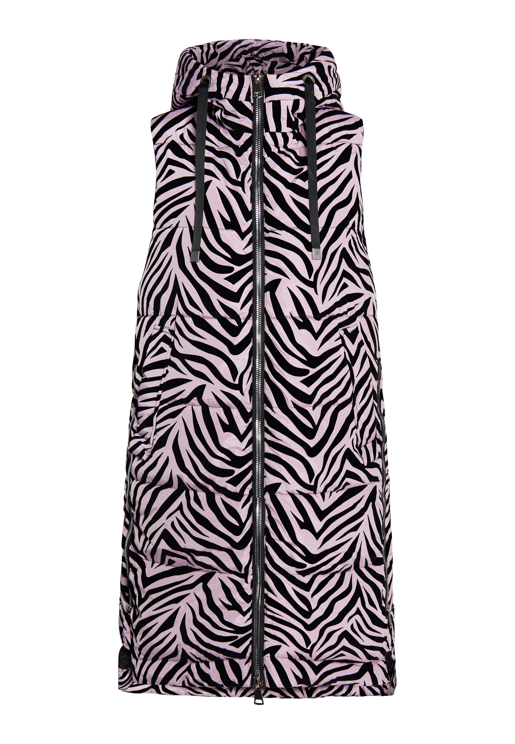 faina Lange Weste Zebra-Print