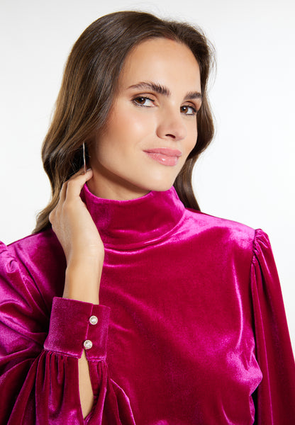faina Bluse aus Stretchsamt