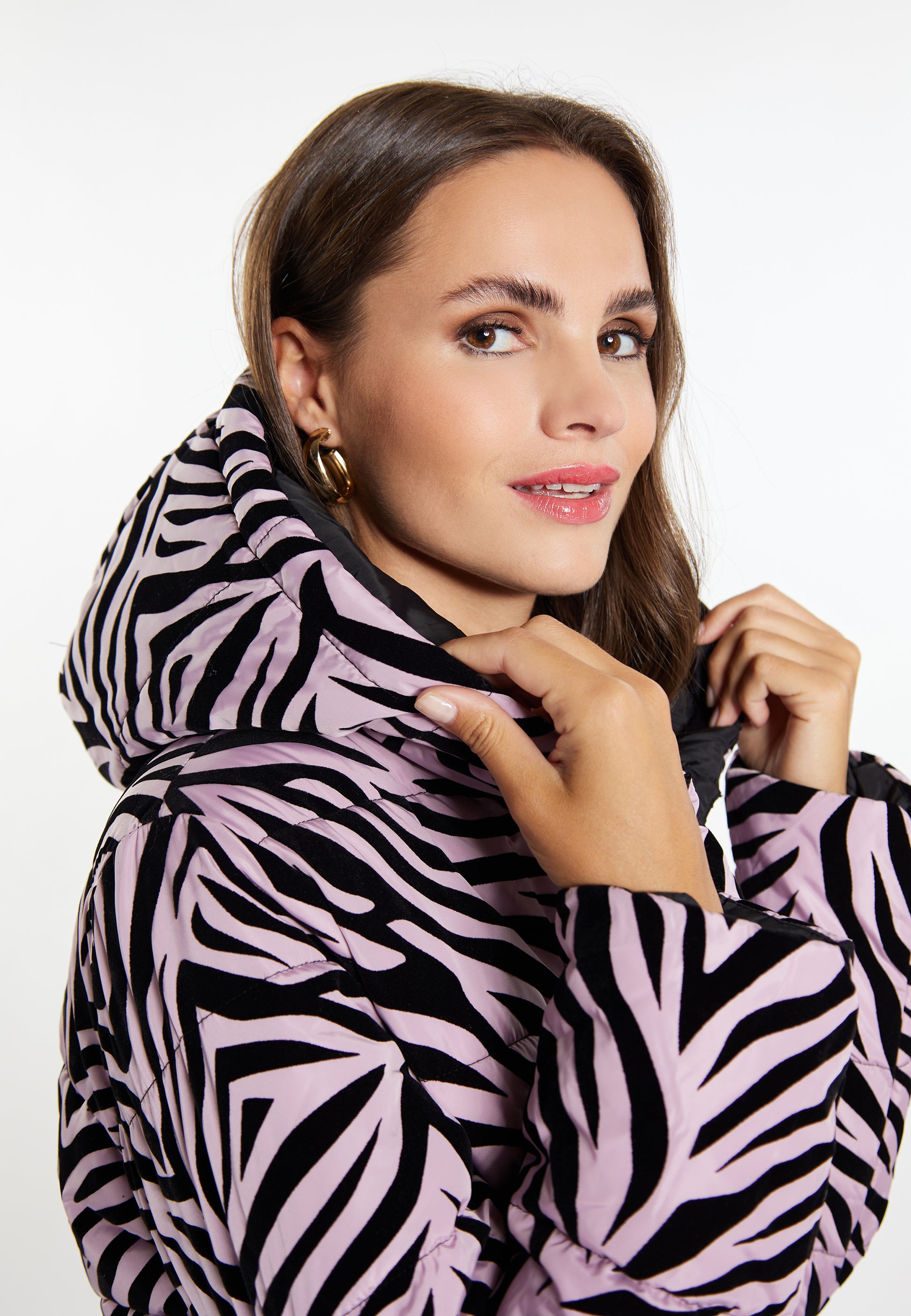 faina Damen Long Steppmantel