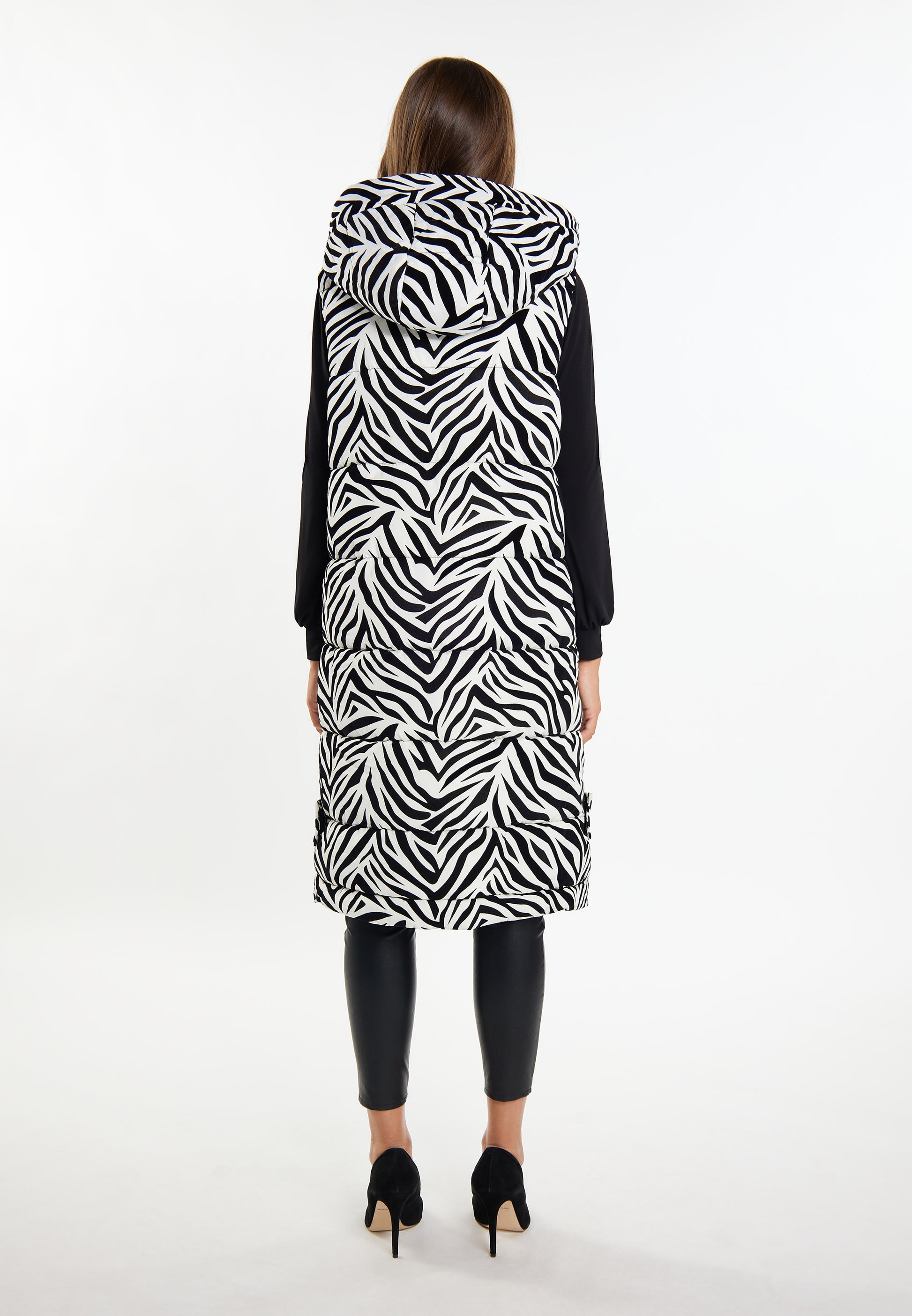 Faina Women's Lange Weste Zebra-Print