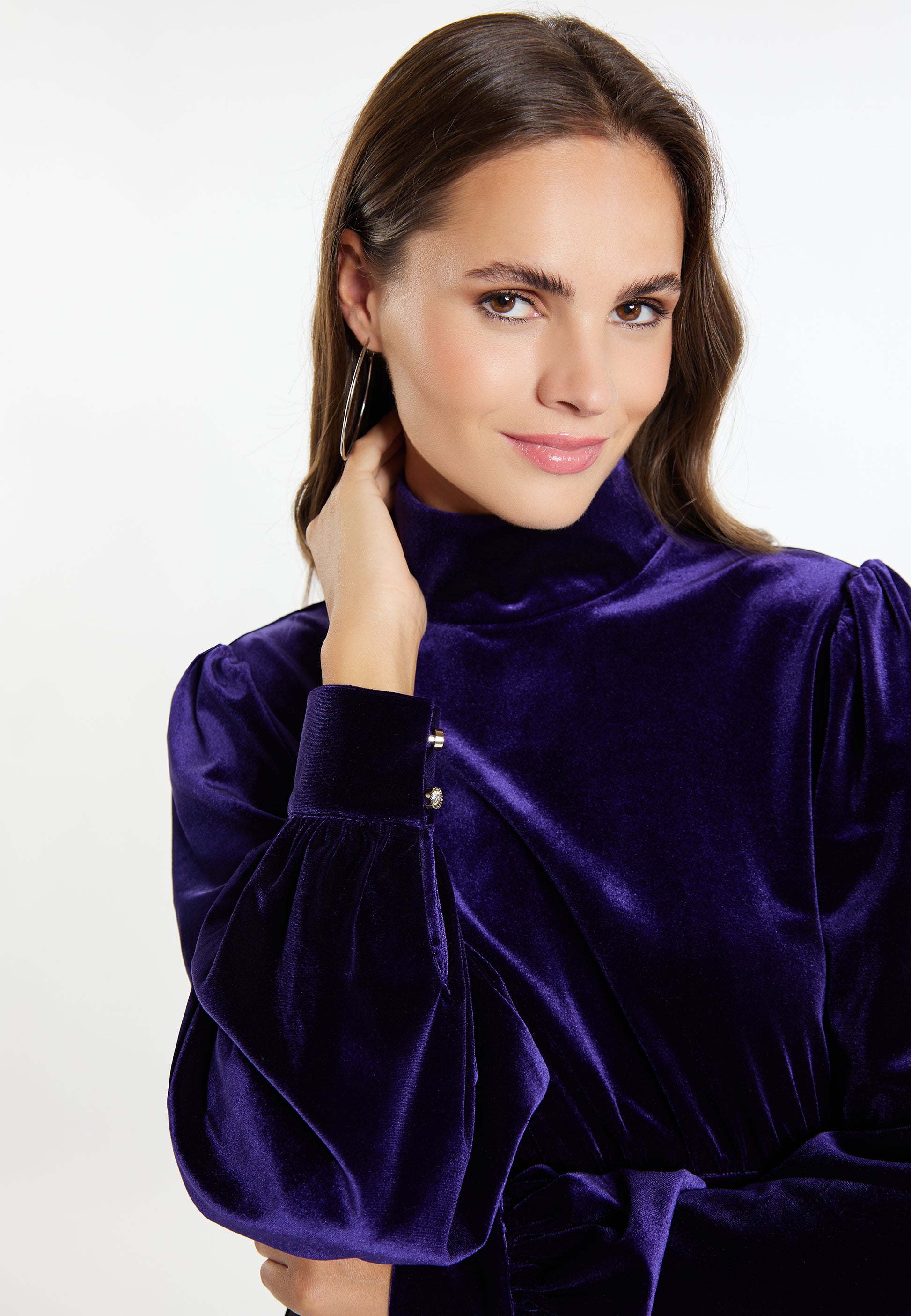faina Bluse aus Stretchsamt