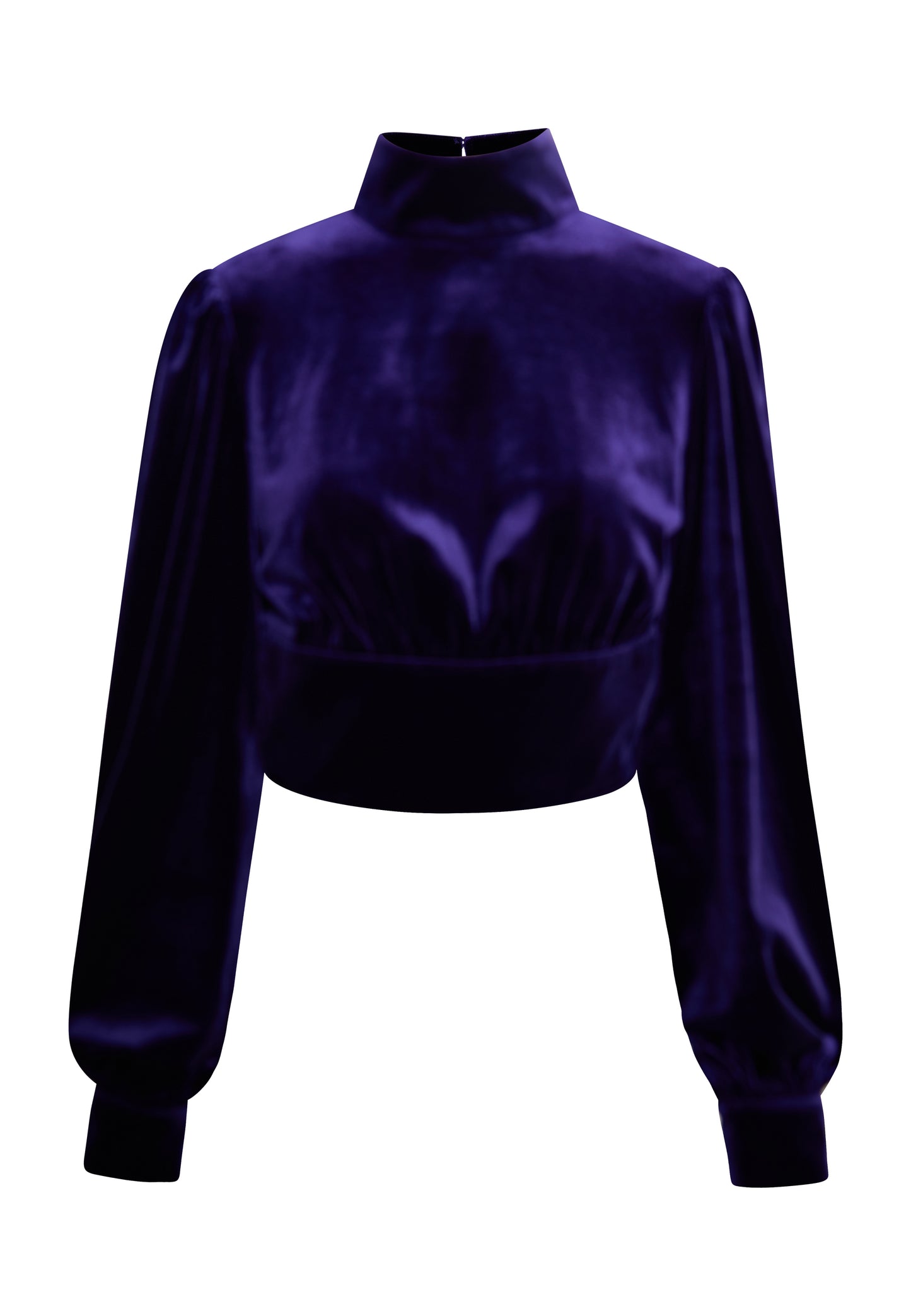 faina Bluse aus Stretchsamt