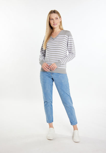DreiMaster Maritim Damen Strickpullover + Einkaufstasche Set
