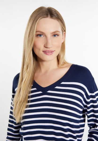 DreiMaster Maritim Damen Strickpullover + Einkaufstasche Set