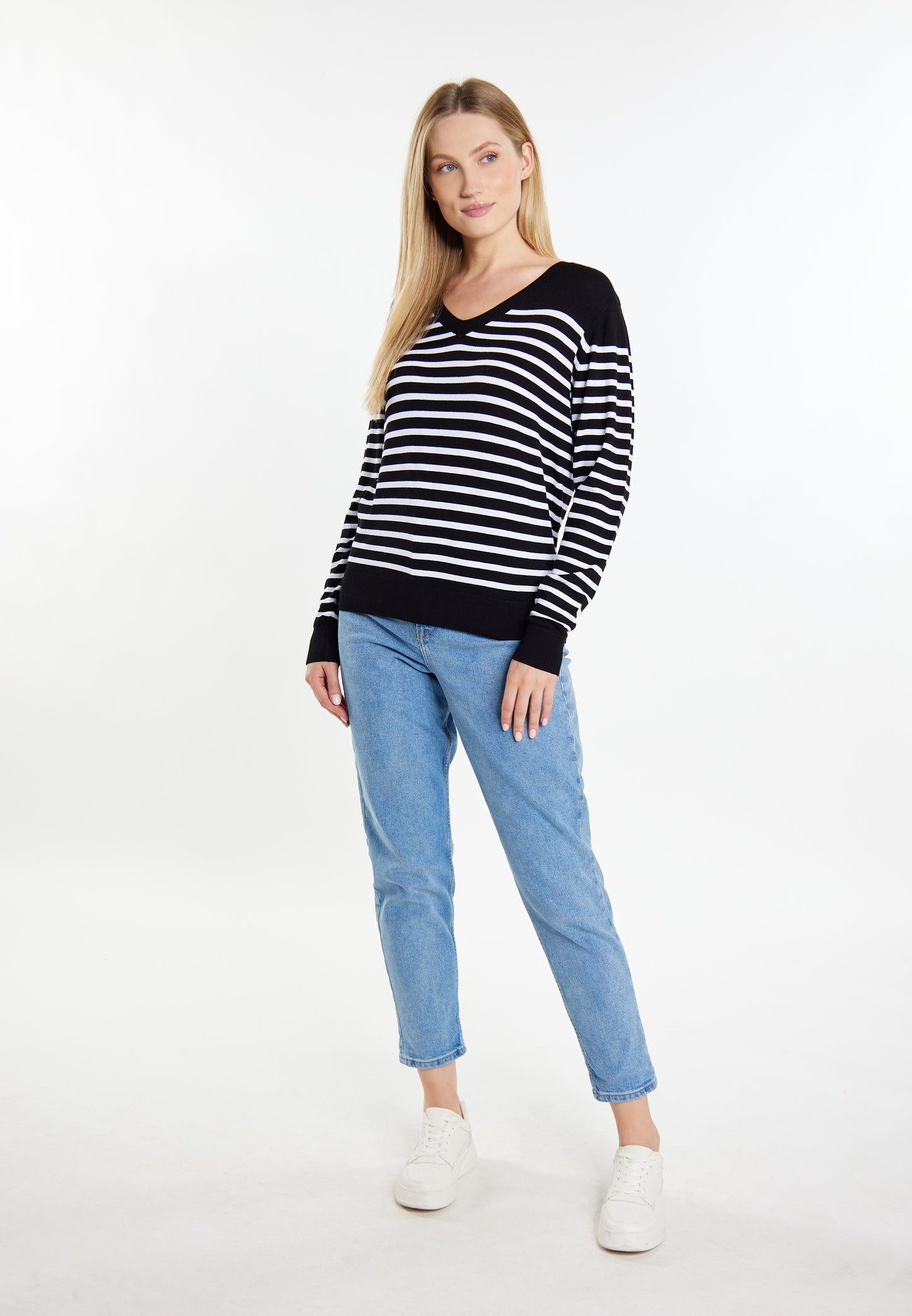 DreiMaster Maritim Damen Strickpullover + Einkaufstasche Set