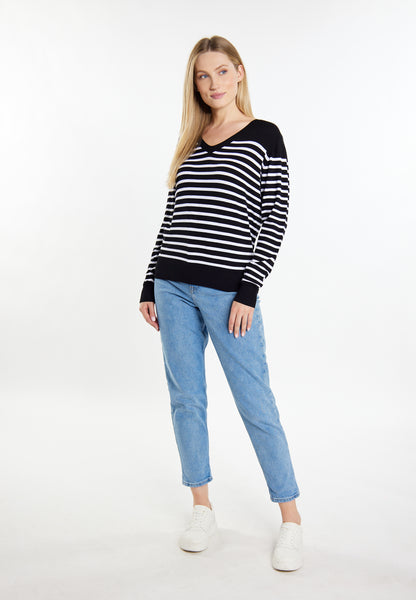 DreiMaster Maritim Damen Strickpullover + Einkaufstasche Set
