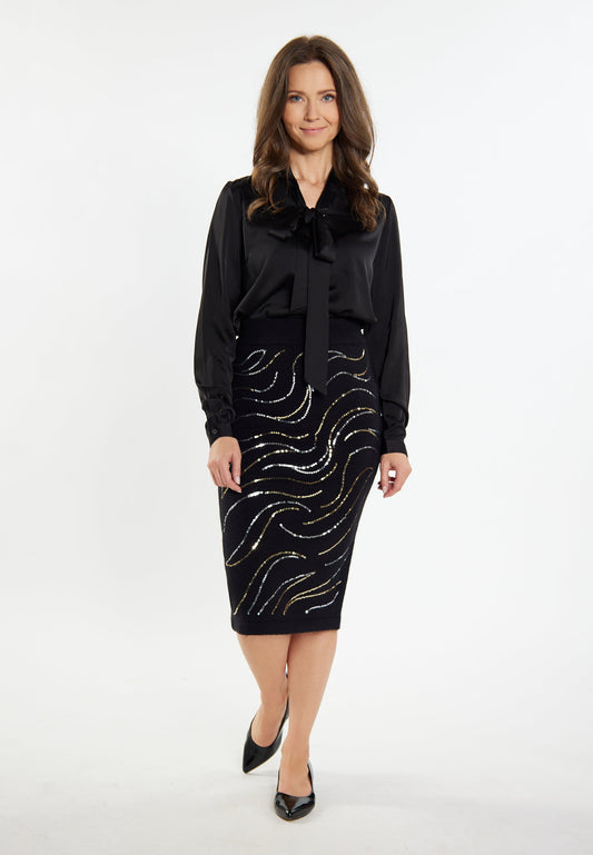 Usha black label Women's Midi Skirt