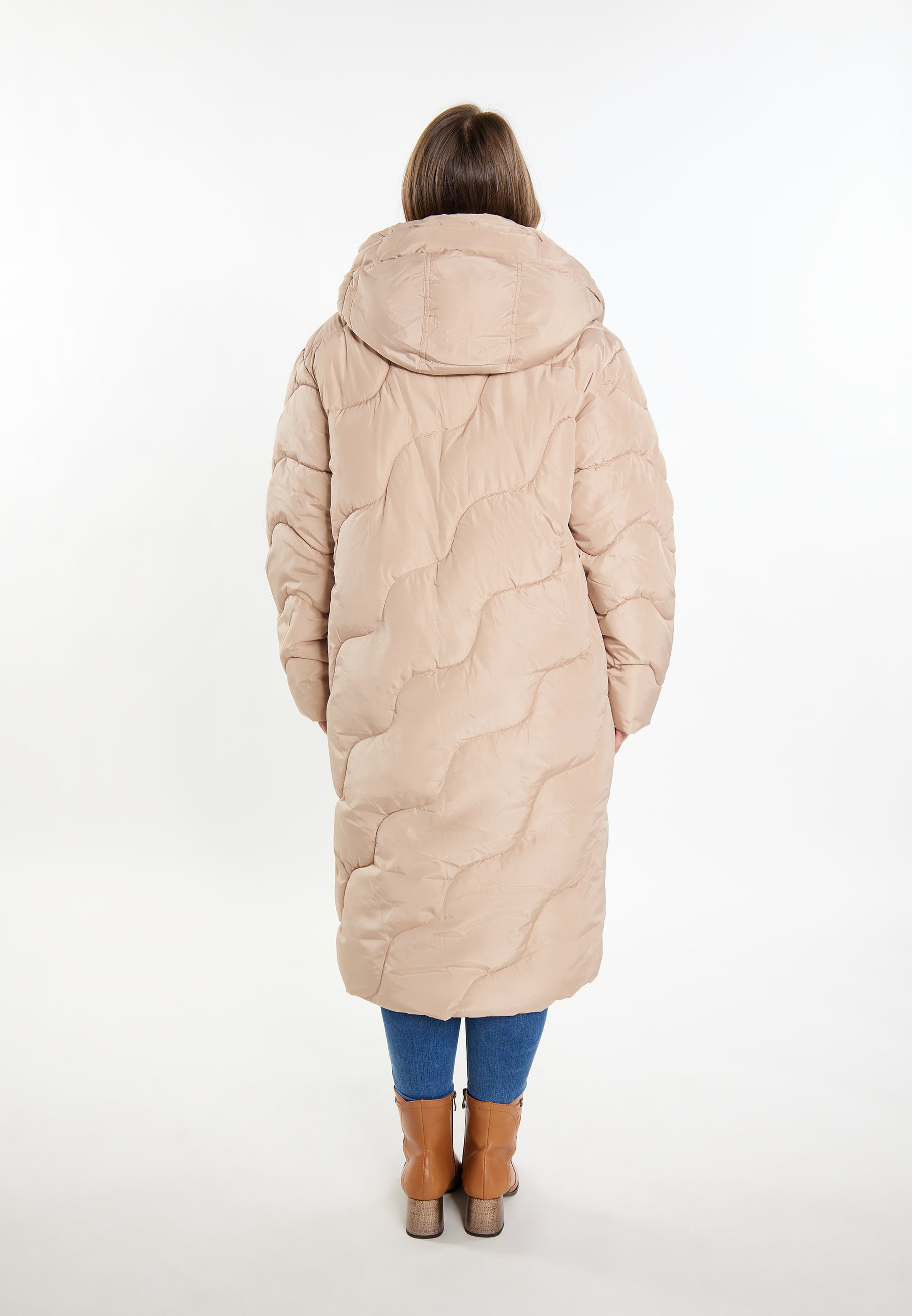 usha Women's Long Quilted Coat
