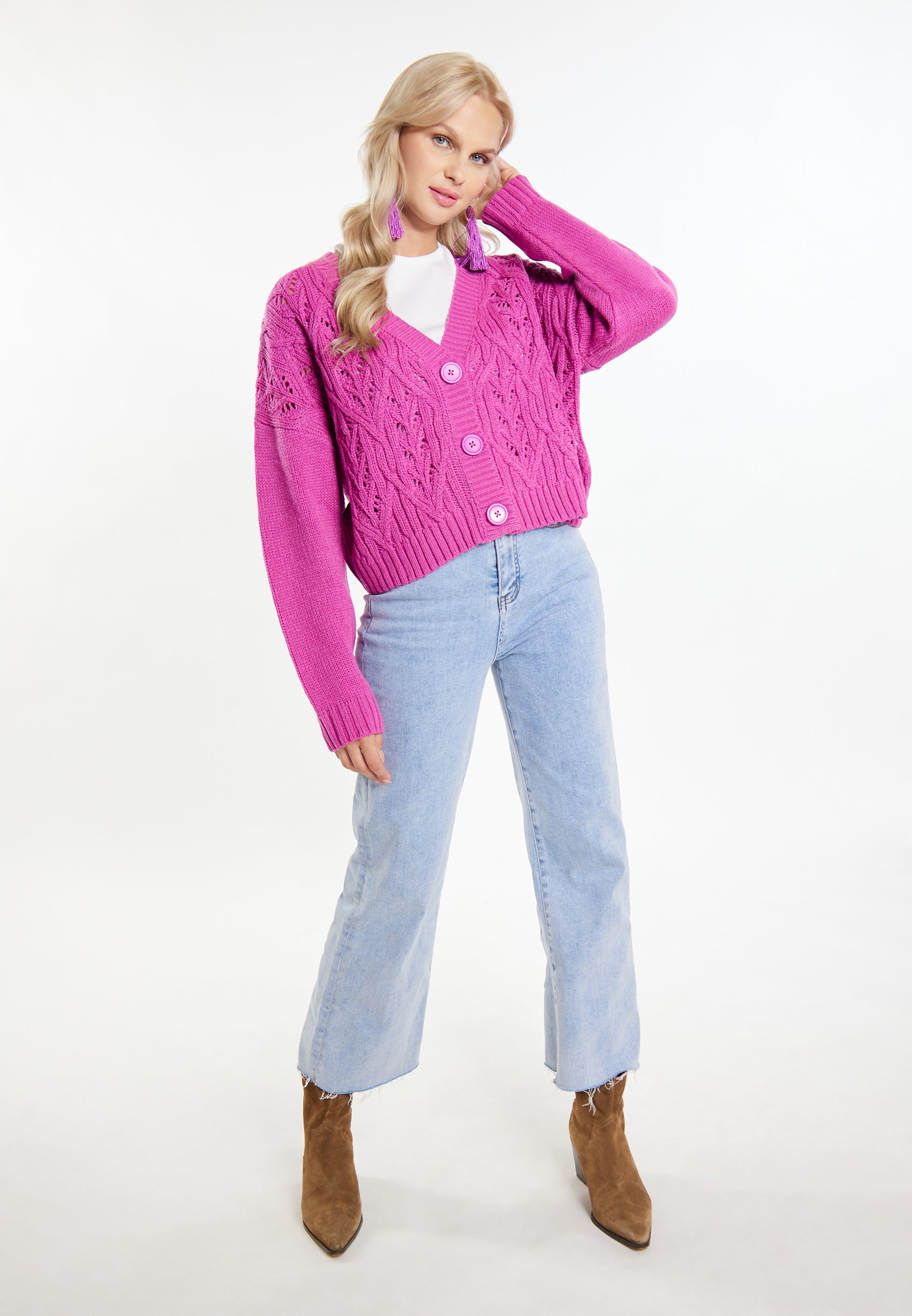 IZIA Damen-Strickjacke