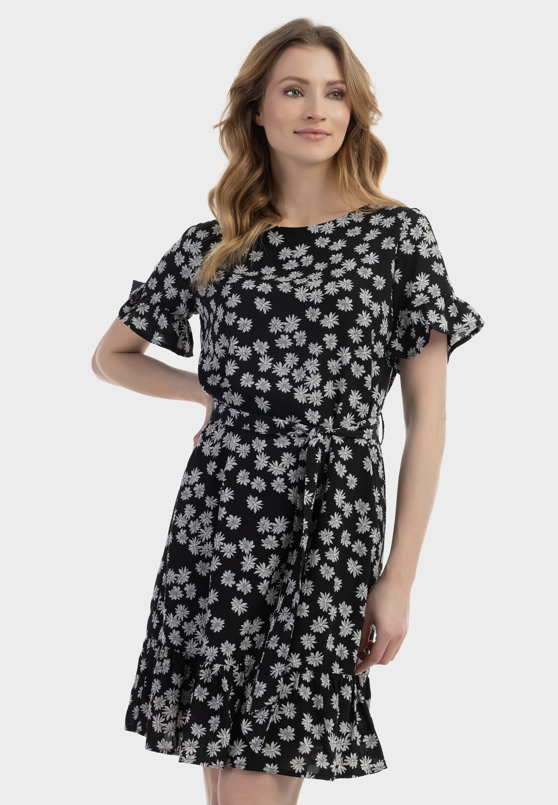 Jeona Women's Midi Dress With Ruffles