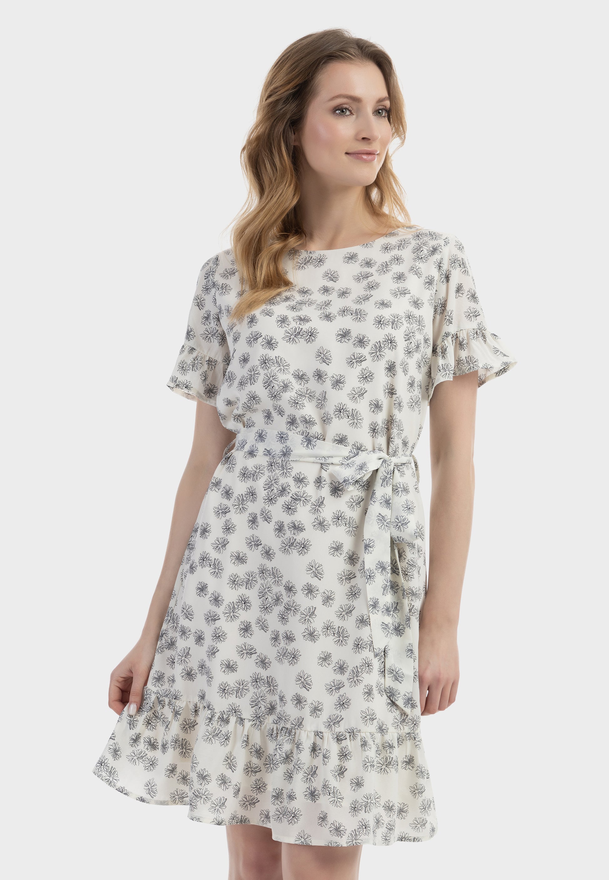 Jeona Women's Midi Dress With Ruffles