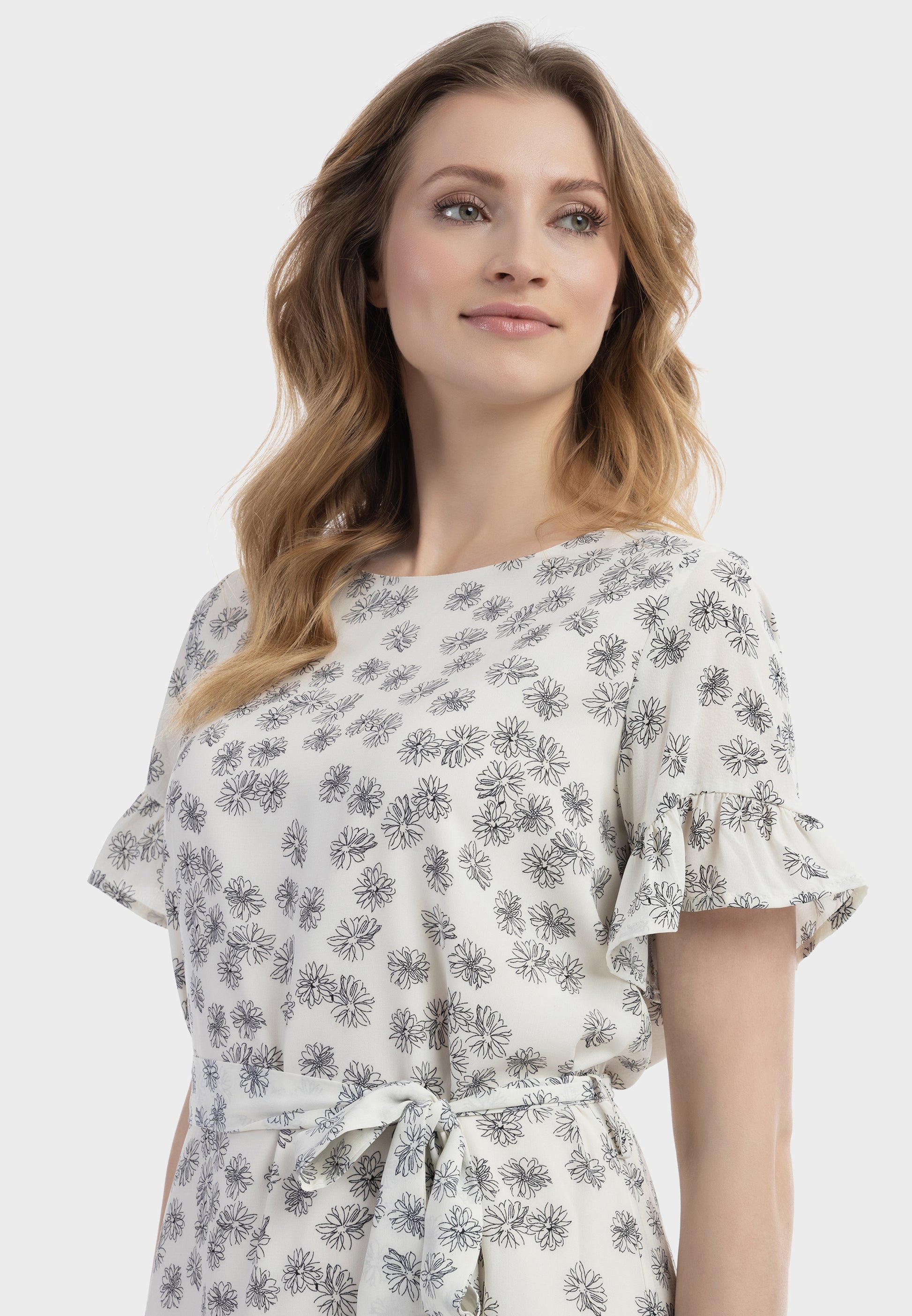 Jeona Women's Midi Dress With Ruffles
