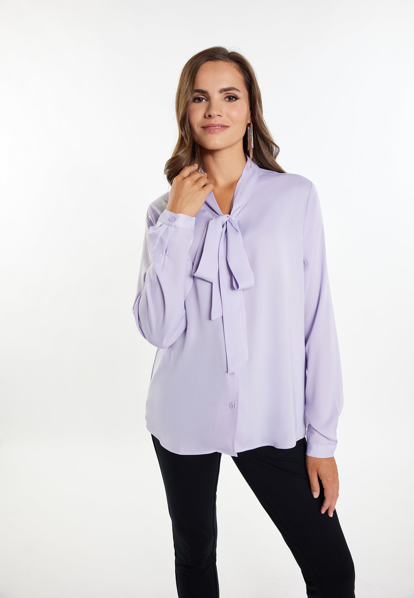 faina Damen Krawattennackenbluse