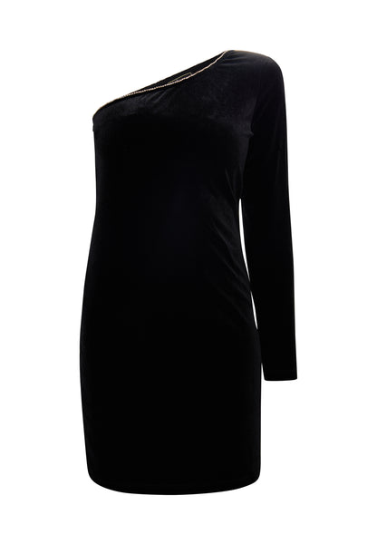faina Damen One Shoulder Minikleid