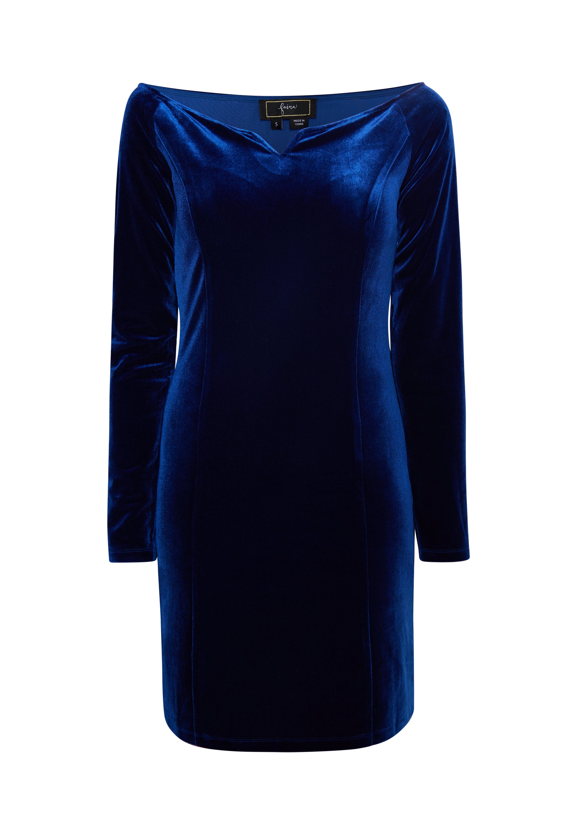 faina Damen Mini Kleid mit langen Ärmeln