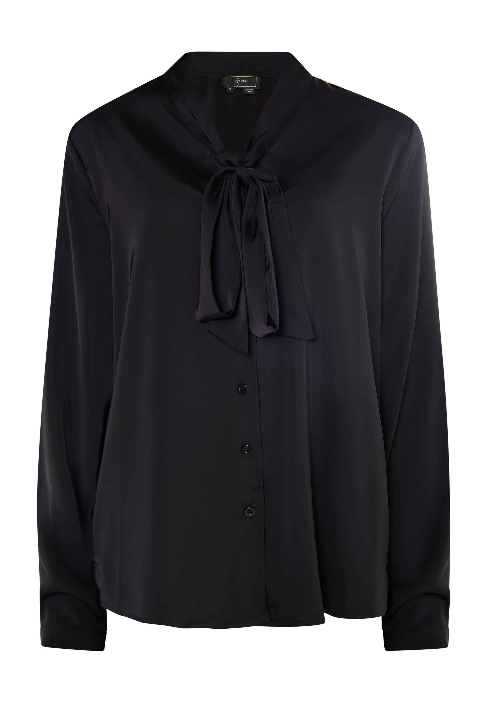 faina Damen Krawattennackenbluse